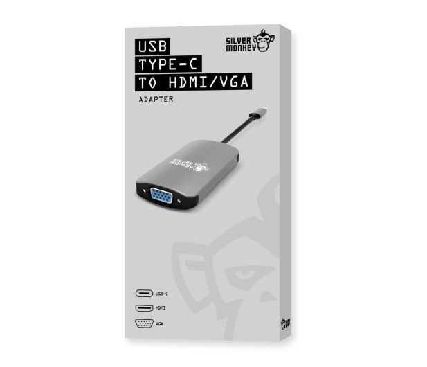 Silver Monkey Adapter USB-C - HDMI, VGA - 461268 - zdjęcie 3